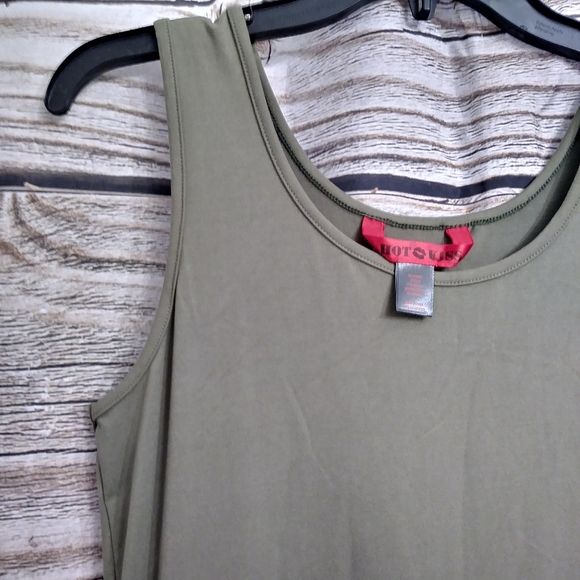 Olive Green Sleeveless Bodycon Dress Ruffl… - Picture 4 of 10
